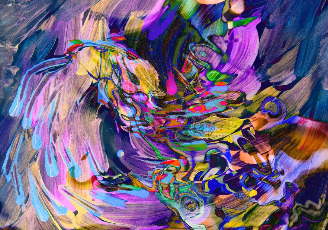 waving swirling flow abstract dynamic art image with moving fluid shapes and nuances