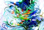 liquid moving elements like abstract mottled image with fluid shapes and lines
