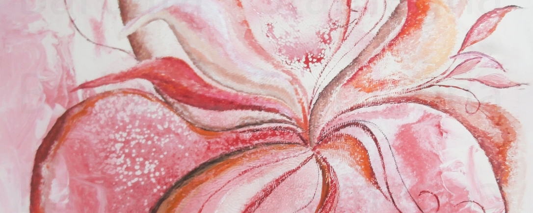 Romantic Pink in Petals Abstraction artwork made by Barbara Stamegna